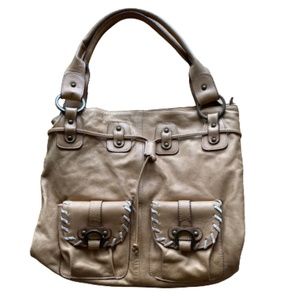 Toscani Italian Leather Boho Tan Shoulder Bag